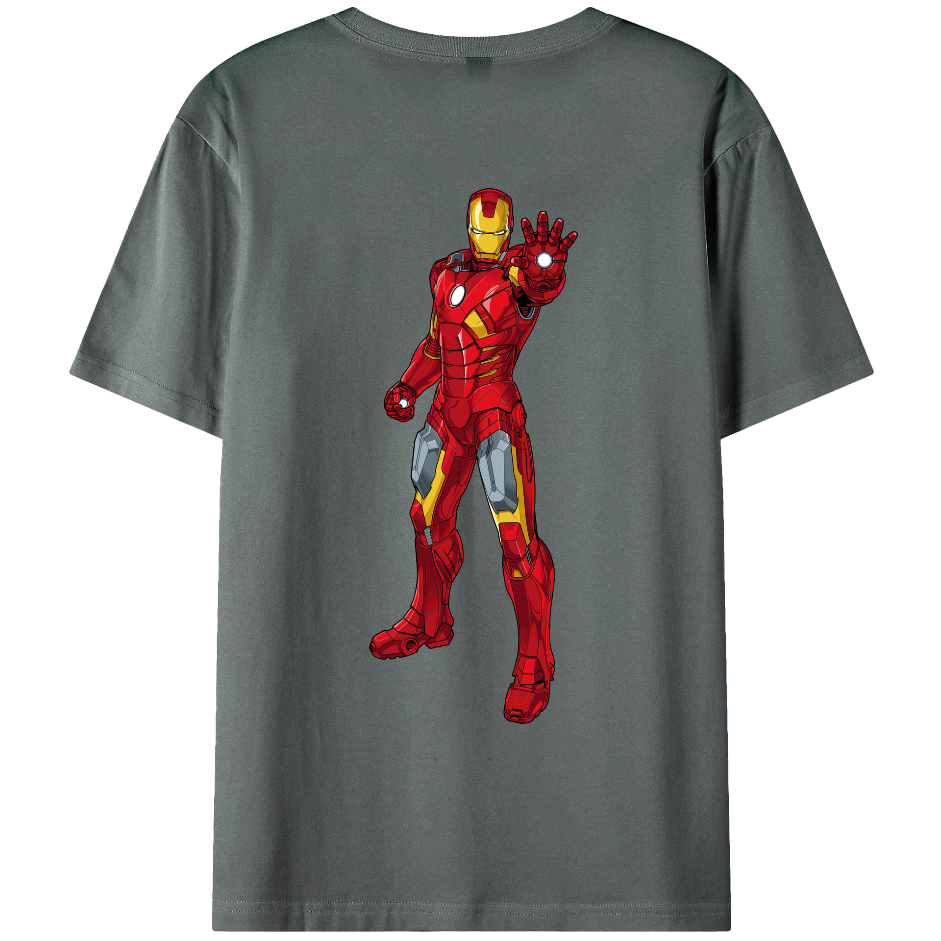 （画像用） アベンジャーズ The Avengers 綿100％ メンズ半袖Tシャツ（バックプリント） 通気性